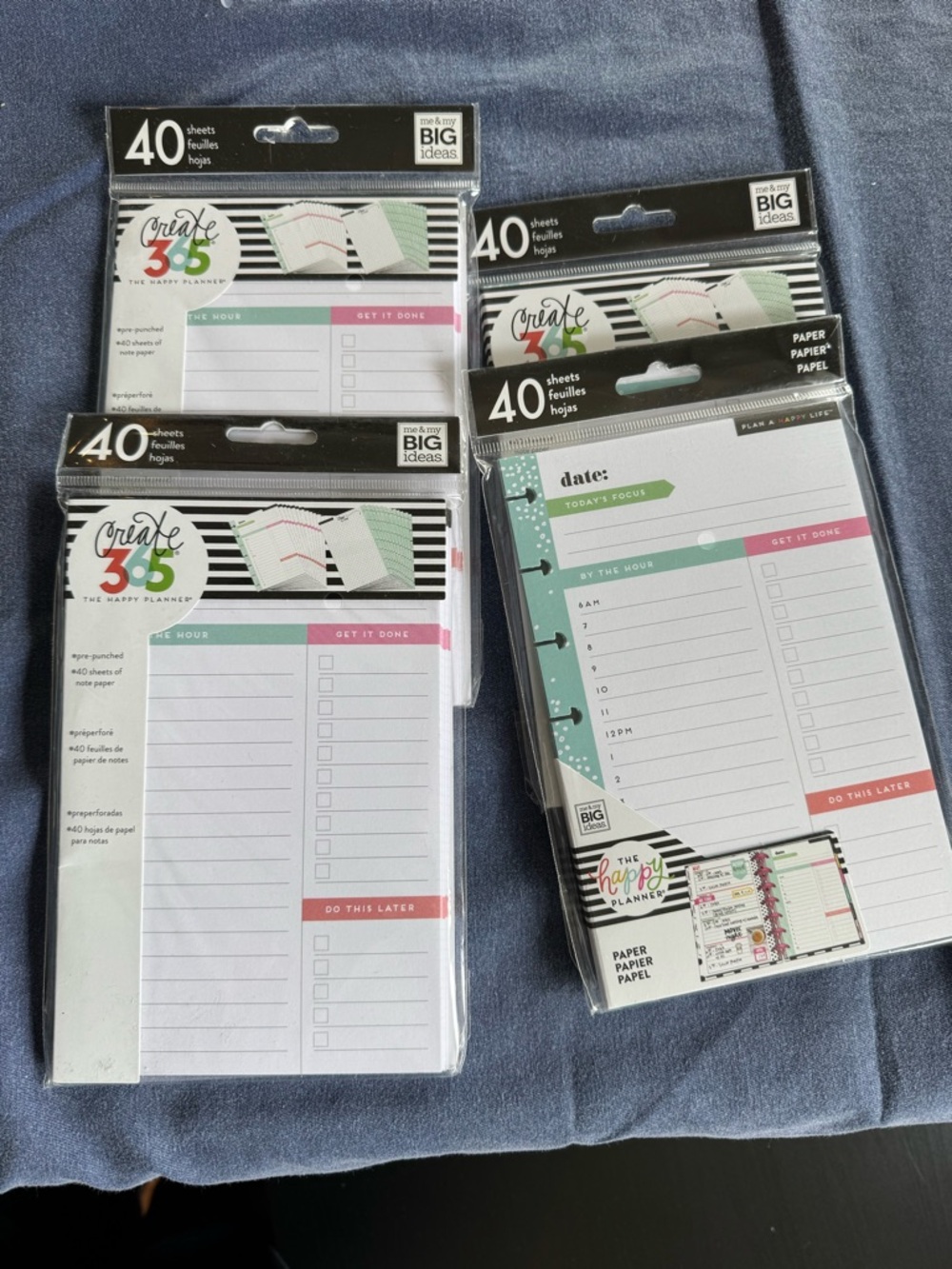 The Happy Planner Mini Daily Calendar Pages-NWT